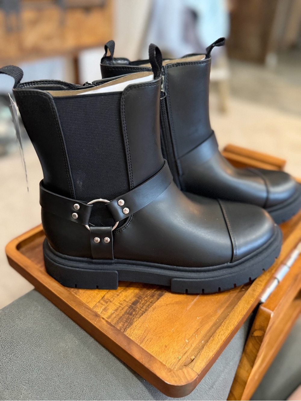 Art class Black Kids Chelsea Harness Boots